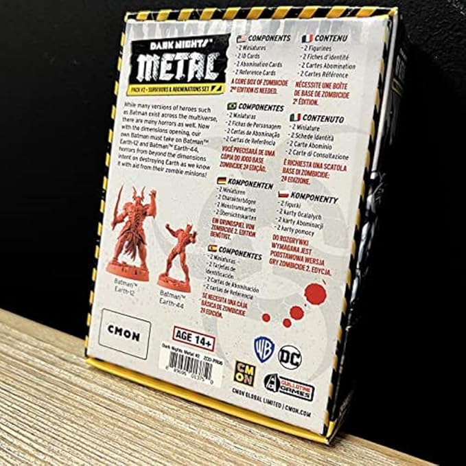 Zombicide Dark Night Metal Pack #2 - Face Horrors Beyond The Dimensions with The Justice League! Cooperative Strategy Board Game Ages 14+ 1-6 Players 60 Minute Playtime Made by CMON