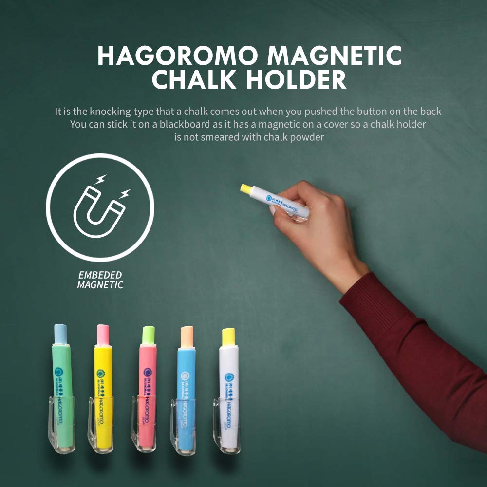 Hagoromo Chalk Holder with Magnet Attached [Yellow Body & Chalk]