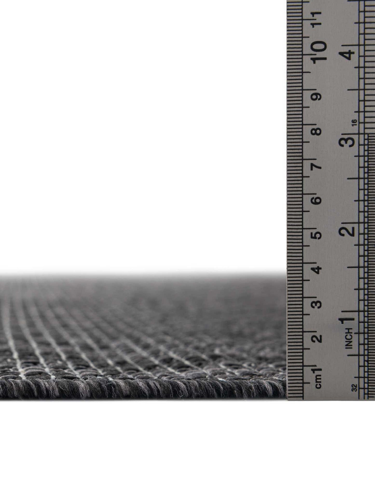 Unique Loom Outdoor Solid Collection Area Rug (5' 3" x 8' Oval Black/Ivory)