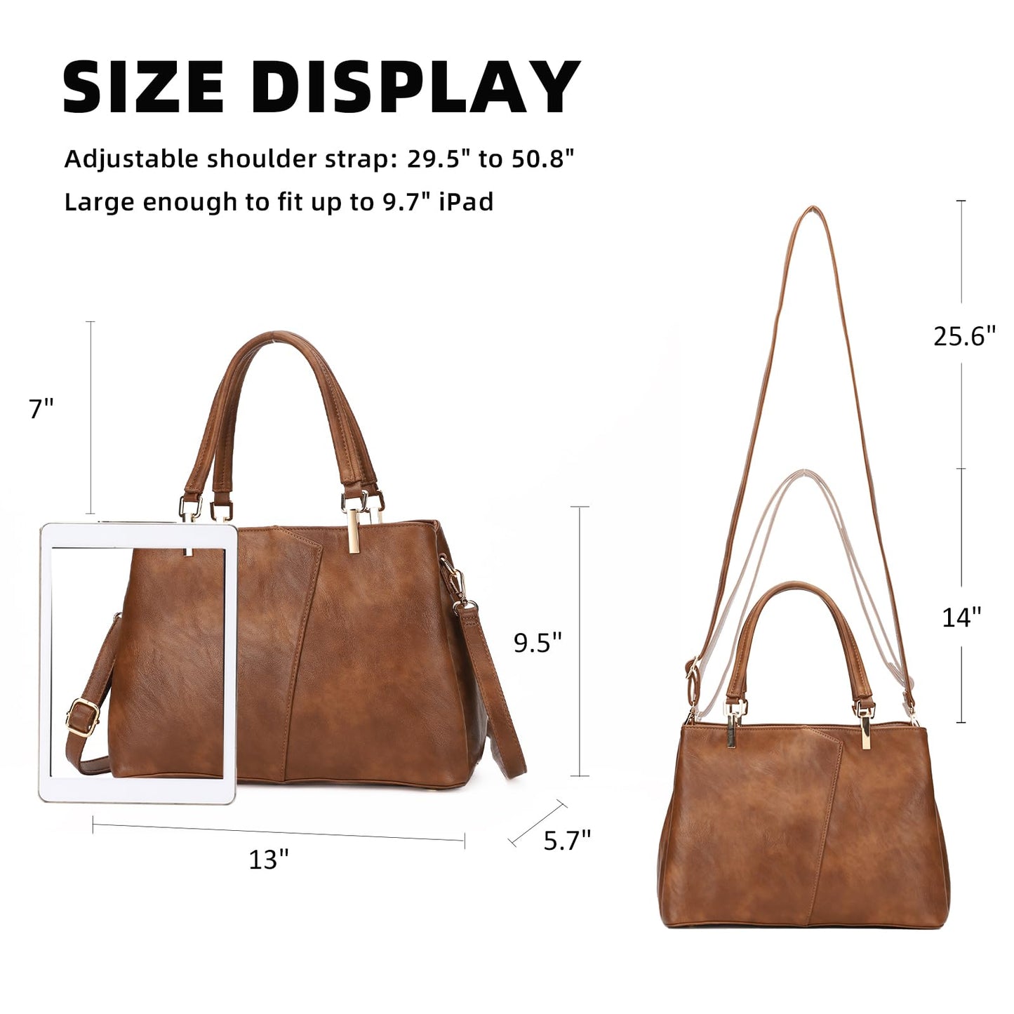 KouLi Buir Hobo, PU Leather Purses and Handbags - Shoulder, Crossbody, Top Handle, Tote Bag (Brown)