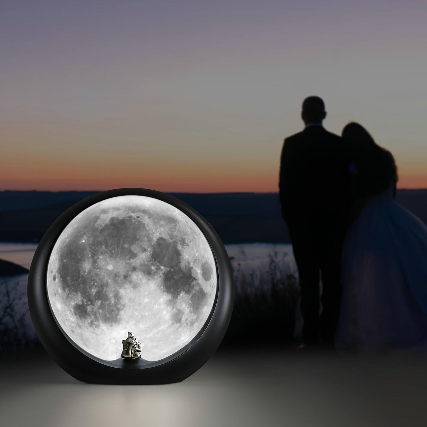 mamre Supermoon Lamp Non-Rechargeable Night Light Couple’s Gift for Wedding Anniversary Valentine’s Day Birthday Christmas