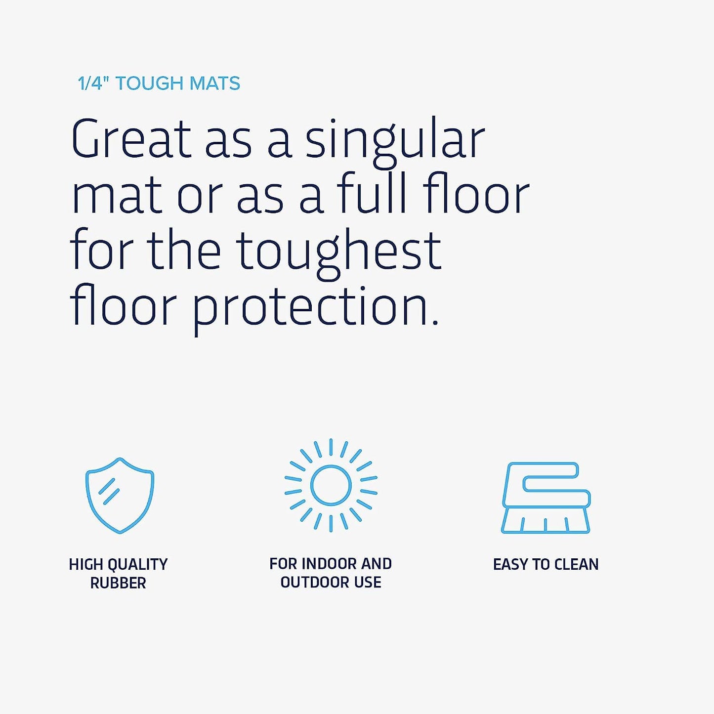 Flooring Inc 1/4" Tough Rubber Flooring Roll | Flexible Recycled Rubber Gym Floor Mats for Home Gym | Heavy Duty Rubber Mat for Home Gyms, Sheds, Horse Stall Mat or Trailer | 4’x10’ | Gray