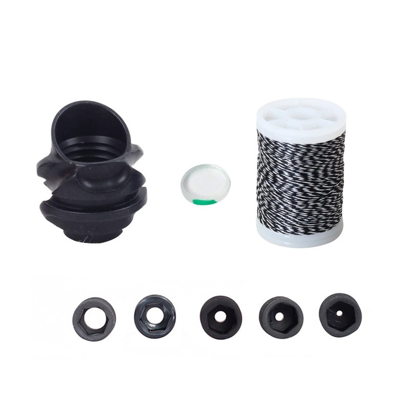 SOPOGER Archery 37/45 Hooed Degree Peep Sight Kit 6X 8X Clarifier and 5 Size Aperture Inner Core Lens Bow Hunting Accessory Peep Sight for Compound Bow with Bow Serving String (Black, 37 Degree 4X/6X)