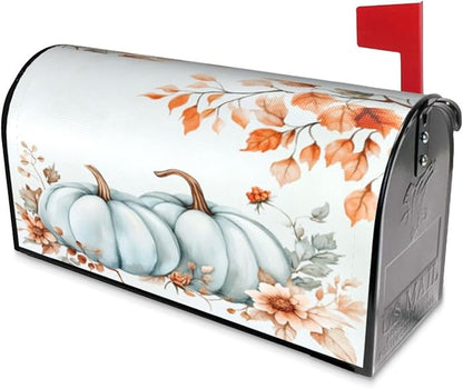 DADABULIU Mailbox Covers Pumpkin Fall Leaf Thanksgiving Magnetic Letter Post Box Cover Standard Size 21 x 18 Inch Garden Yard Home Decorative
