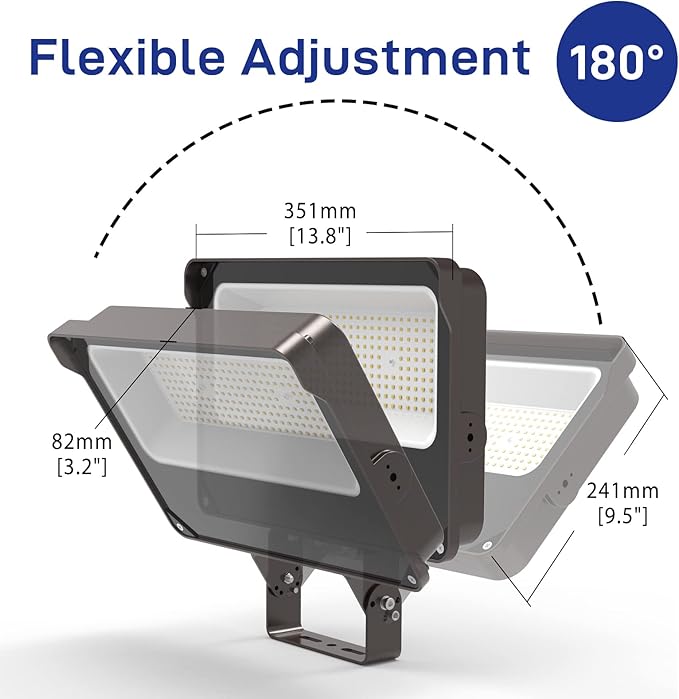HYPERLITE LED Flood Light 150W 2 Pack 18000LM 5000K Daylight IP65 Waterproof Outdoor Floodlights UL Certified for Court,Garden,Warehouse