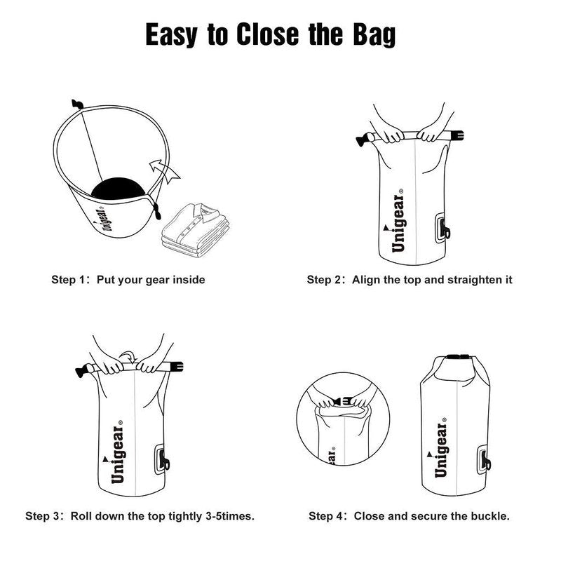 Unigear Dry Bag Waterproof, Floating and Lightweight Bags for Kayaking, Boating, Fishing, Swimming and Camping with Waterproof Phone Case (Sky Blue, 30L)