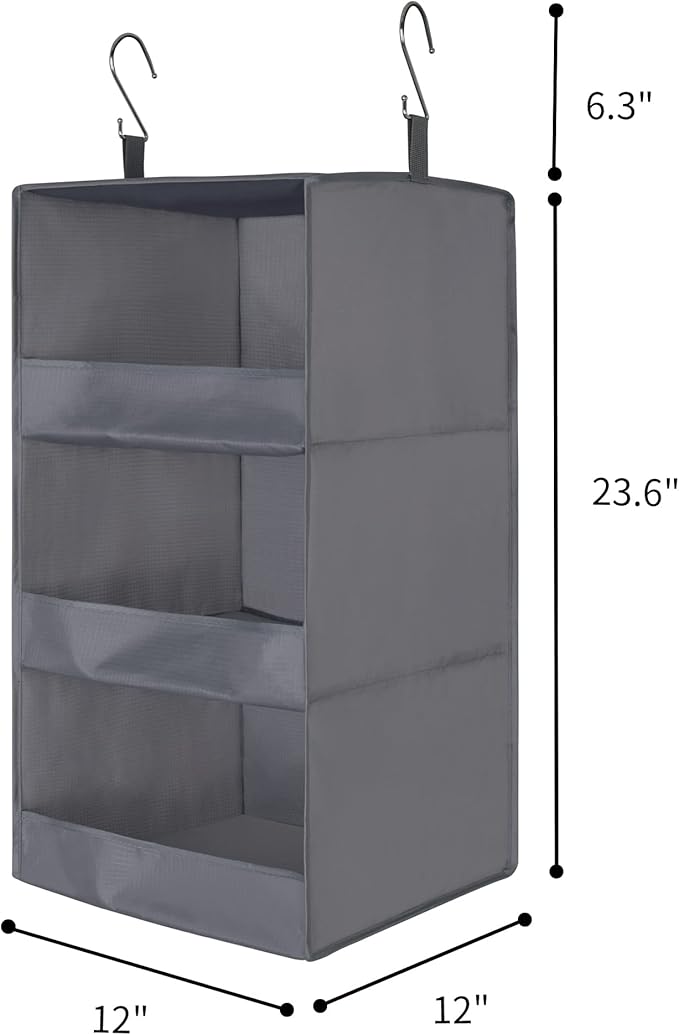 GRANNY SAYS 3-Shelf Closet Organizers and Storage, Foldable Hanging Closet