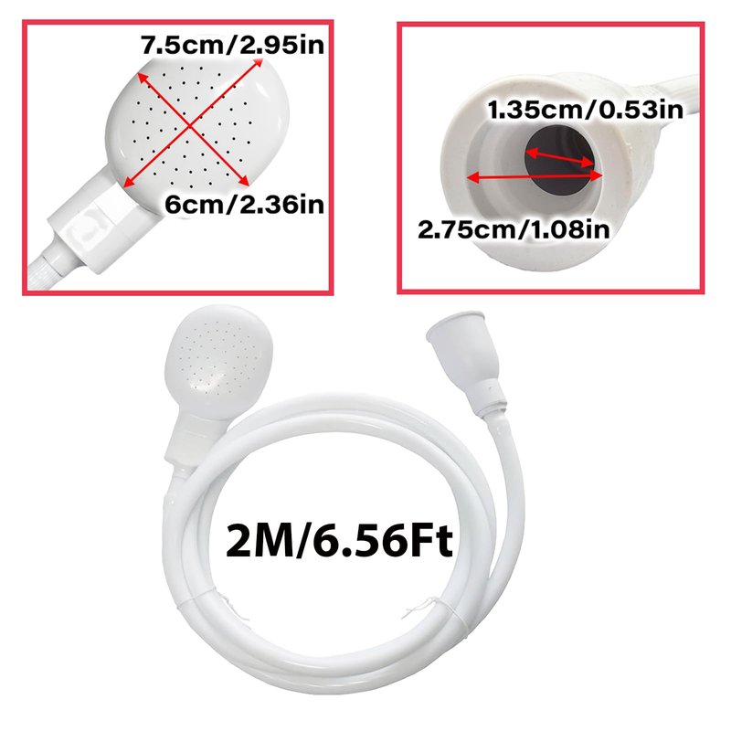 2m/6.56Ft Sink Hose Sprayer,Shampoo Sprayer Handheld Hose Shower Head Spray Hose with Hair Catcher Drain Strainers for Bathing Baby,Pets Shower,Washing Hair,Rinsing Vegetables,Utility Sink