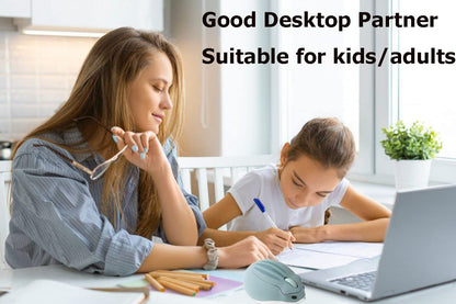 Wireless Mouse Cute Hamster Shape Less Noice Portable Mobile Optical 1200DPI USB Mice Cordless Mouse for PC Laptop Computer Notebook MacBook Kids Girl Boy Men Women Adults School Office Gift (Purple)