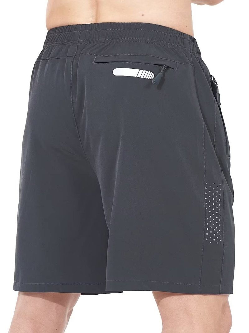 NORTHYARD Men's Athletic Running Shorts Gym Workout 7"/9"/5" Quick Dry Lightweight Sports Basketball Tennis 3 Zipper Pockets Darkgrey M