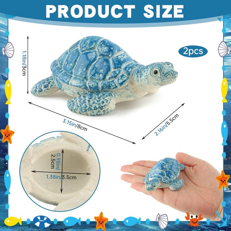 2Pcs Turtle Toilet Bolt Covers Decorative, Sea Turtle Ceramic Bolt Screw Covers, Bathroom Bowl Bol-t Decor, Toilet Knob Covers Easy Installation Bathroom Replacement Parts