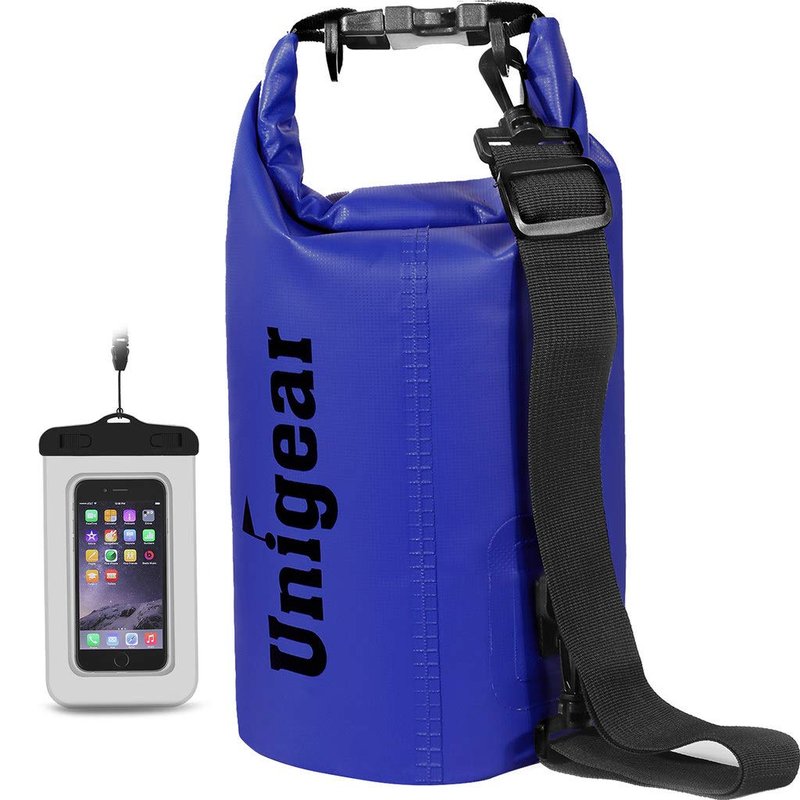 Dry Bag Sack, Waterproof Floating Dry Gear Bags for Boating, Kayaking, Fishing, Rafting, Swimming, Camping and Snowboarding (Blue, 5L)