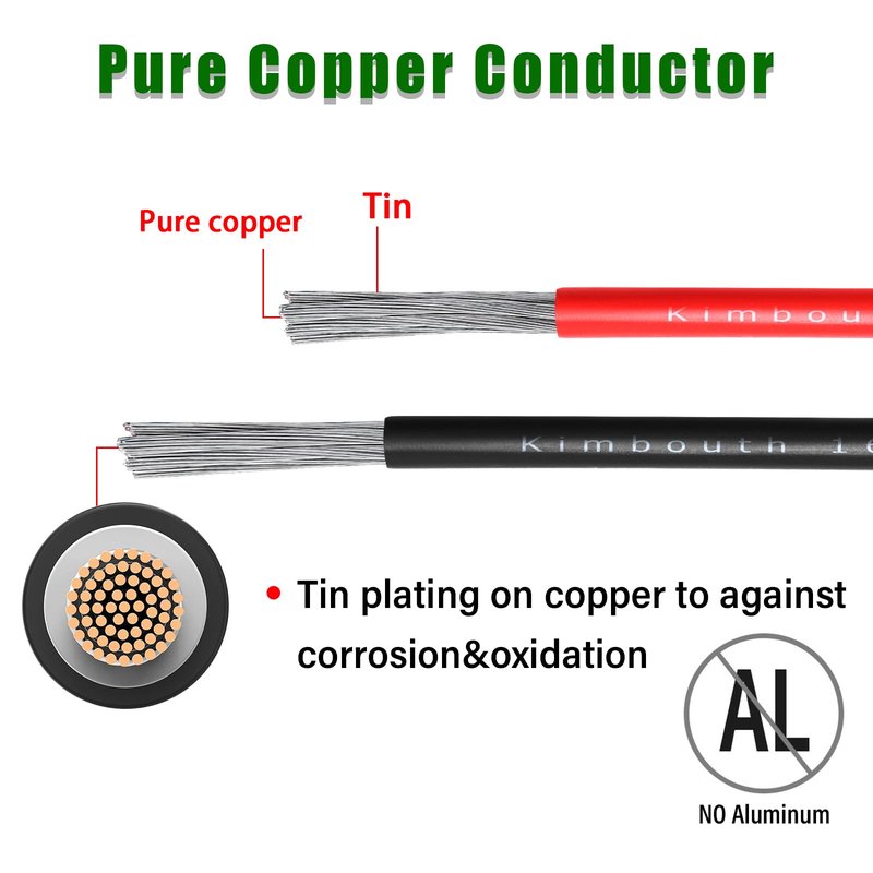 16 Gauge Marine Wire Tinned Copper Boat Cable, Standard USA OFC Oxygen Free Copper Wire for Automotive Boat Speakers Solar Outdoors (16 Gauge 30FT Red+30FT Black)