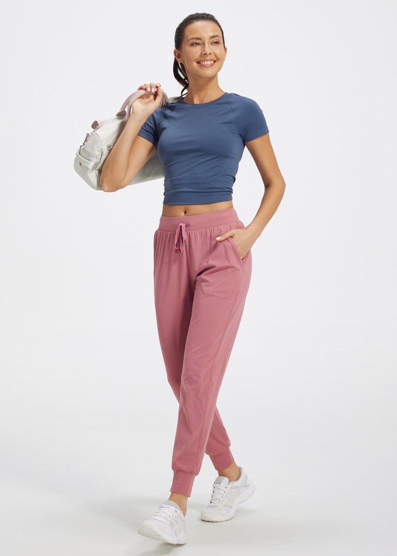 Libin Women's Joggers Pants Athletic Sweatpants with Pockets Running Tapered Casual Pants for Workout,Lounge, Mauve XS