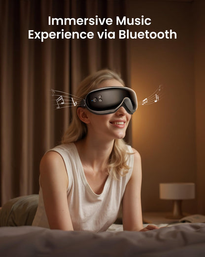 RENPHO Eyeris 1 Eye Massager with Remote, Birthday Christmas Gifts for Women Men Her Him, Sleep Mask with Heat, Compression, Headache Massager Scalp for Strain Relief, Migraine Relief, Reduce Stye Eye