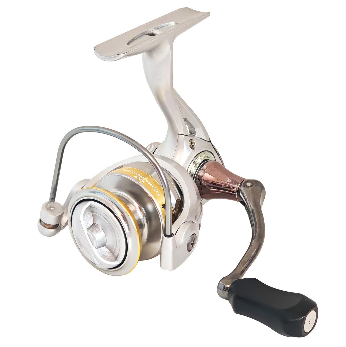 Compact Small Spinning Reels, 5.2:1 Gear Ratio, Ultra Smooth Powerful, CNC Aluminum Spool, 12+1 BB Light Weight for Ice, and Freshwater All Season Fishing