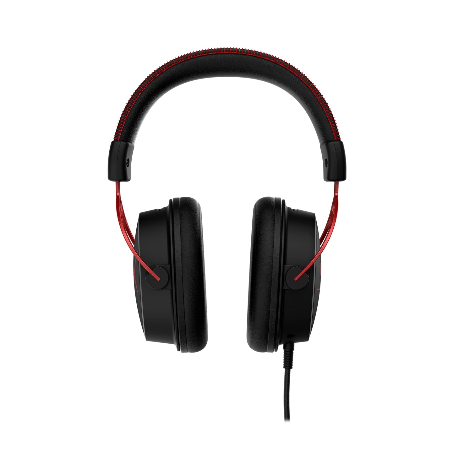 HyperX Cloud Alpha Gaming Headset Headphone Wired Detachable Noise Cancelling Microphone Dual Chamber Drivers Memory Foam Over-Ear Soft Leatherette for PC Xbox Nintendo Switch PS4 Black Red (Renewed)