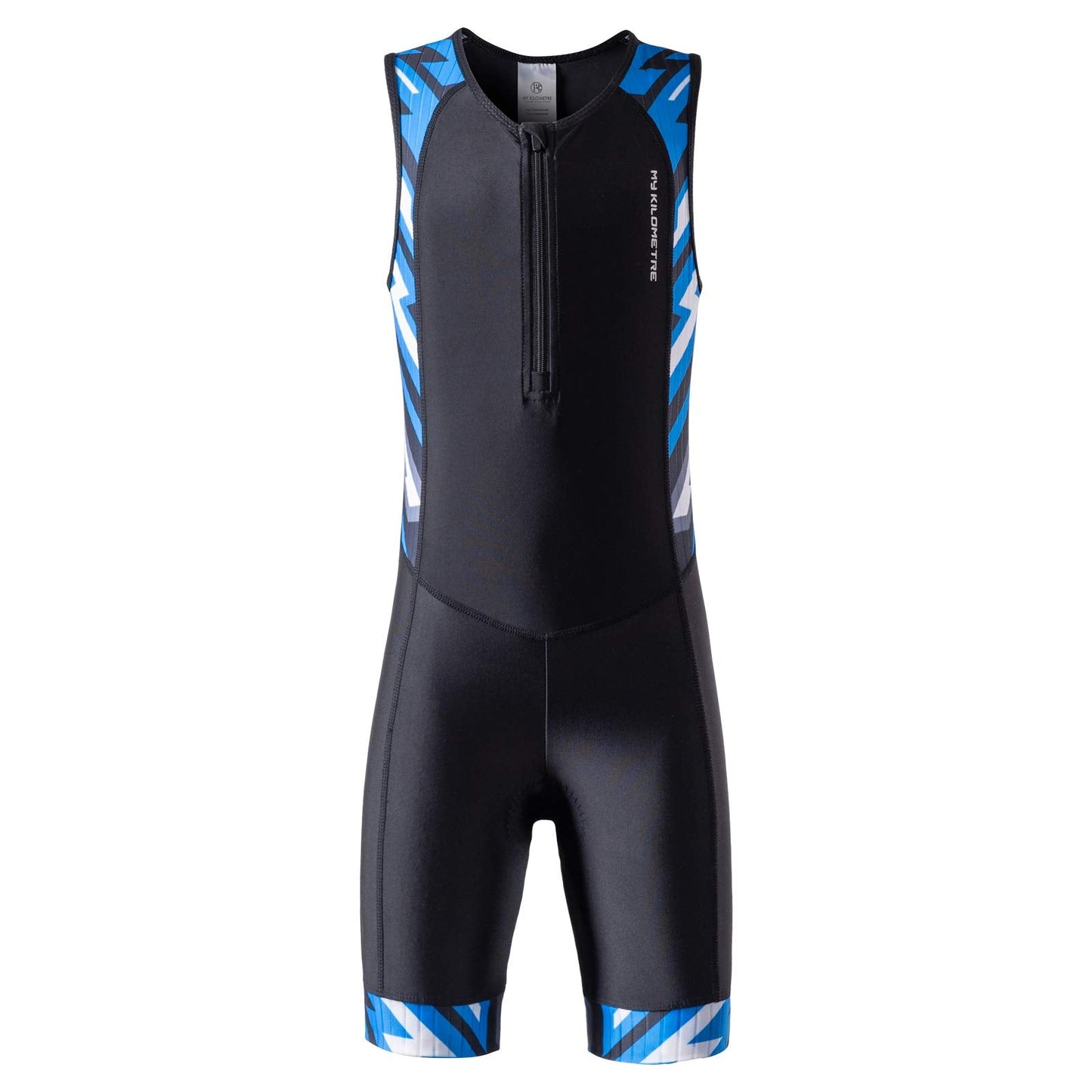 MY KILOMETRE Youth Core Triathlon Race Suit Boy Spring Competition Training Suits (Blue, X-Large)