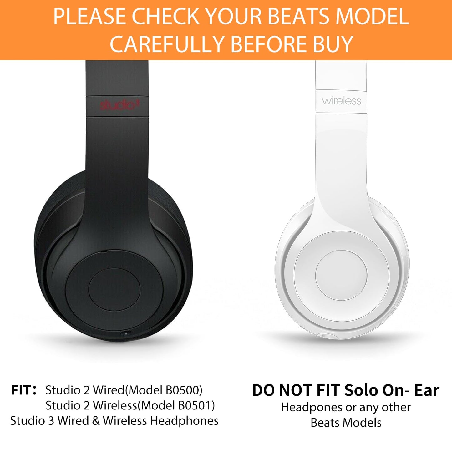 Replacement for Beats Studio 3 Replacement Ear Pads Grey, Beats Studio Wireless Replacement Ear Pads Earpads for Beats Studio 3 Beats Studio 2,Beats Studio 3 Wireless Ear Cushions (Titanium Grey)
