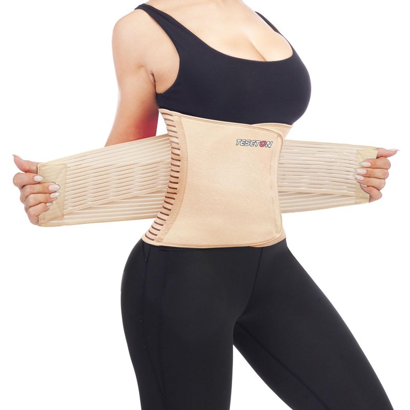 Back Brace for Men & Women - Lumbar Support Belt for Lower Back Pain Relief | Breathable Mesh, Beige-S