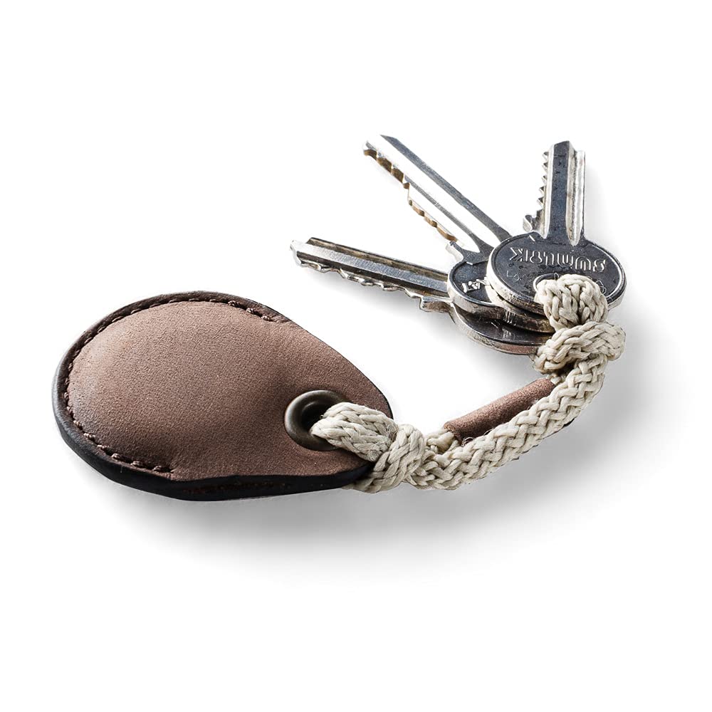 Crazy Horse Craft Leather Holder for AirTag, Brown Air Tag Cover, Vintage Keyring, Bag Charm, Luggage GPS Tracker Case