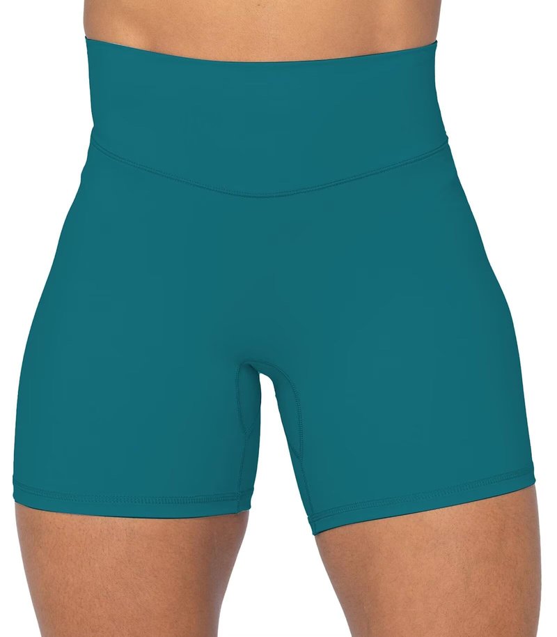 Sunzel Women's Biker Shorts in High Waist Tummy Control with No Front Seam 5" Deep Lagoon X-Large