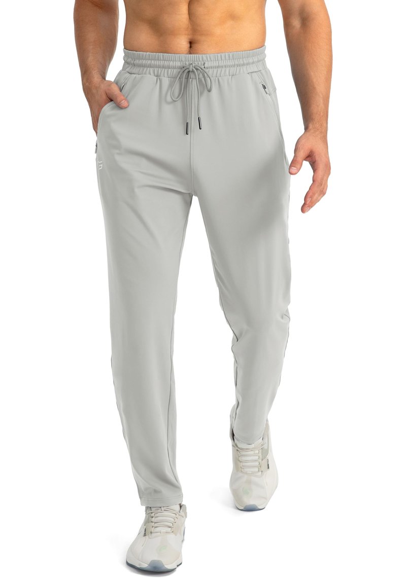 G Gradual Men's Sweatpants with Zipper Pockets Tapered Joggers for Men Athletic Pants for Workout, Jogging, Running (Bright Grey, XX-Large)
