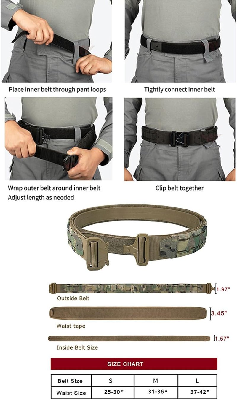 Tactical Battle Belt - Quick-Release Rigger for Men | Durable Anti-Slip Nylon Design