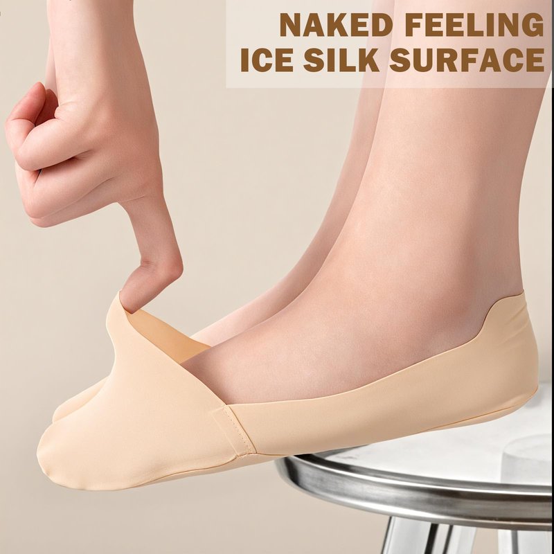 Sofier No Show Socks Womens, Non Slip Low Cut 6 Pairs Thin Silky Dress Footies Liner Invisible Socks Flats Loafers Sneakers Nude Black White