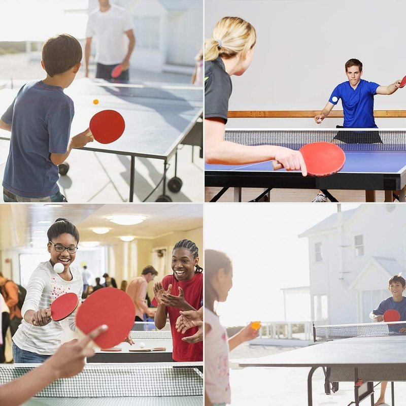 Ping Pong Paddle Set - Portable Table Tennis Set with Retractable Net, Rackets, Balls & Carry Bag | Indoor/Outdoor Games