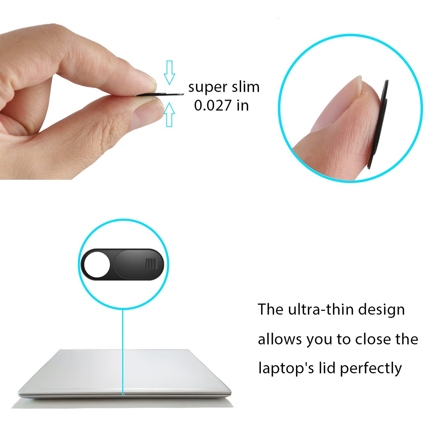 ZUCUCUC Laptop Camera Cover Slide, 12 Pack Webcam Cover, Phone Camera Cover, Ultra-Thin Computer Slide - Fits Most Laptop, Desktop, PC, Tablet, Smartphone to Protect Your Privacy and Security