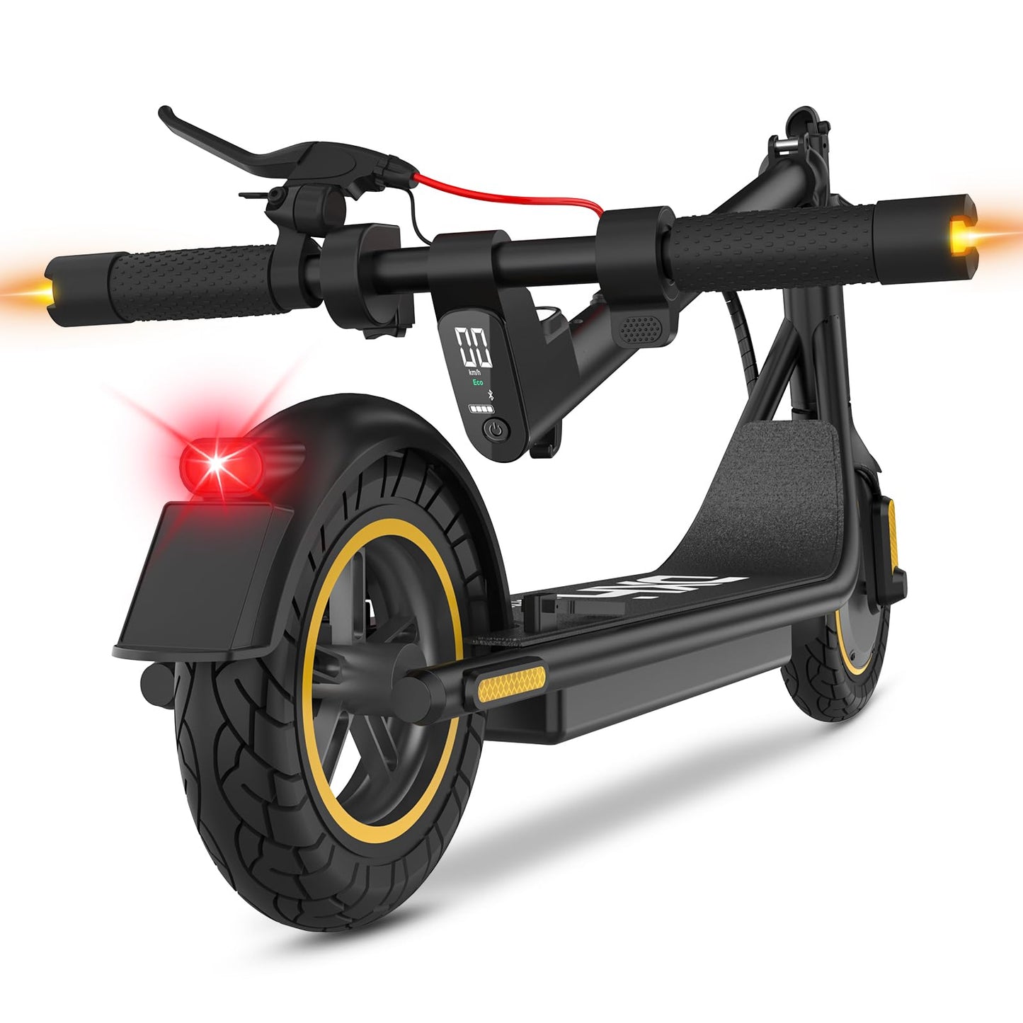 DXH Electric Scooter for Adult - 500W Motor, Max 21 Miles Long Range, 19Mph Top Speed, 10" Tires, Portable Folding Commuting Electric Scooter Adults with Dual Braking System and App Control