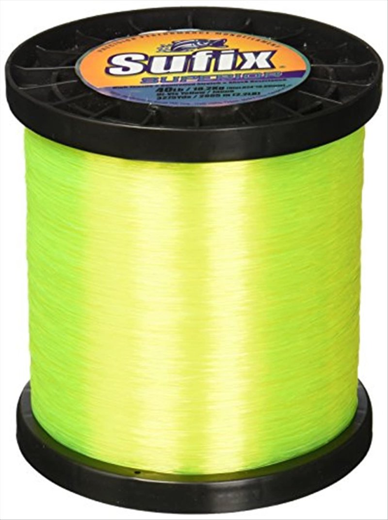 Sufix Superior Spool Size Fishing Line (Yellow, 100-Pound)