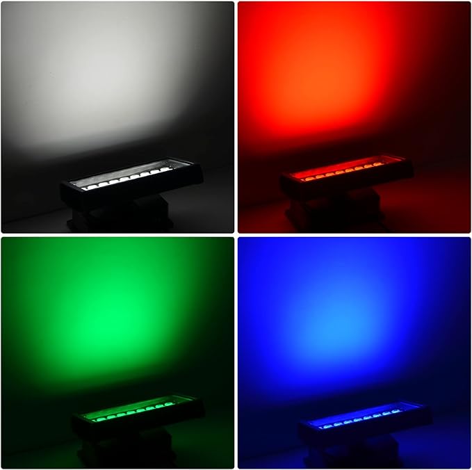 LED Wall Washer Light with RF Remote, RGBW Color Changing Linkable Wall Wash Flood Light 144W AC120V 5700K 14400LM Spotlight for Indoor Outdoor Lighting, Casinos, Weddings, Parties, Wall, Landscape