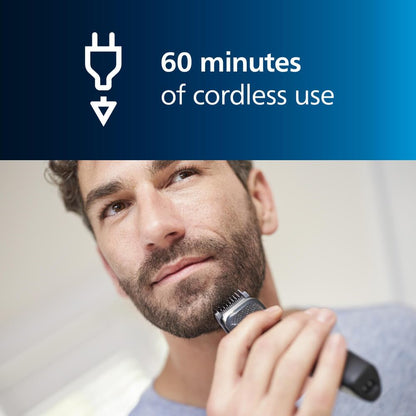 Norelco Philips Multigroom 3000 Series, All-in-One Trimmer, Beard Trimmer and Hair Clipper, 15-Piece Men's Grooming Kit for Head, Beard, Face, Nose, Ears, No Blade Oil Needed, Soft Pouch, MG3770/40