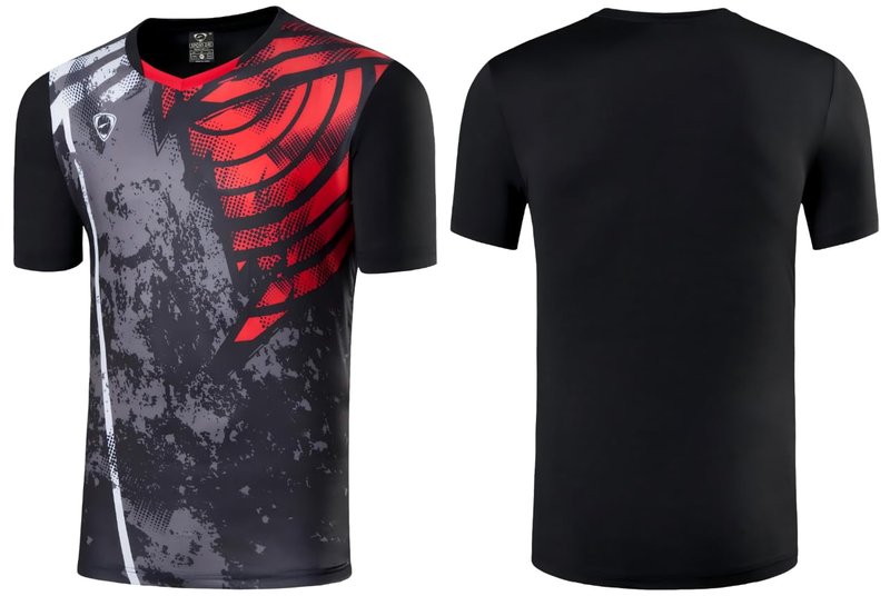 5 Pack Men's Activewear T-Shirt Sport Tee Shirt Athletic Running Gym Workout Tshirt Tennis Tops 229_249_298_303Black_230Red_XL