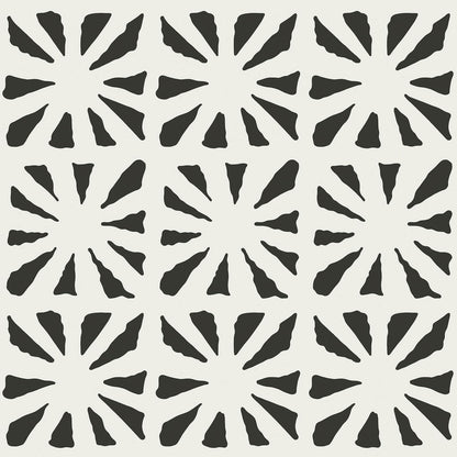 Fiula Boho Peel and Stick Wallpaper Vintage Wallpaper Geometric Wall Paper 393"×17.3" Black and Beige Retro Contact Paper Renter Friendly Self-Adhesive Waterproof Removable Bathroom Bedroom Vinyl