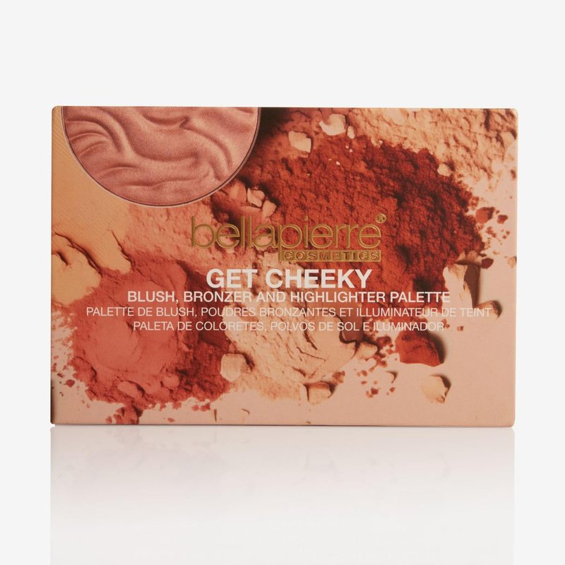 Bellapierre Get Cheeky Face Palette – 6 All-Powder Shades for Blush, Bronze & Glow – 3 Blushes, 2 Matte Bronzers, 1 Luminous Highlighter – Talc-Free, Cruelty-Free, Travel-Friendly Compact