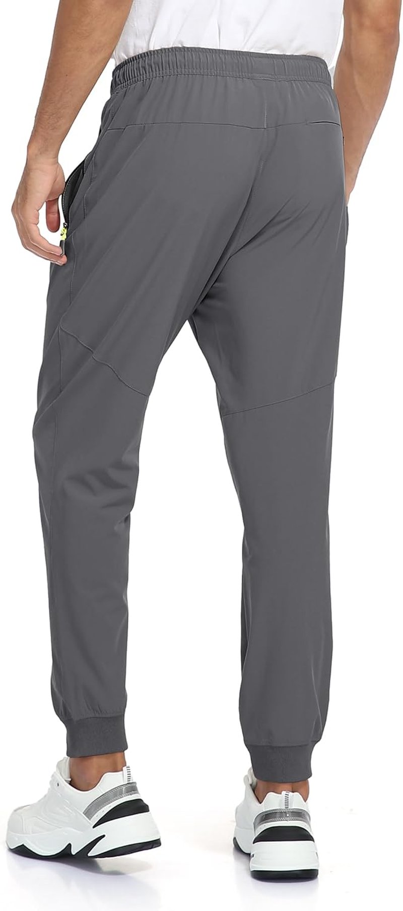 Rapoo Men's Lightweight Jogger Pants - Quick Dry Athletic Track Pants with 3 Zipper Pockets | Perfect for Gym & Running