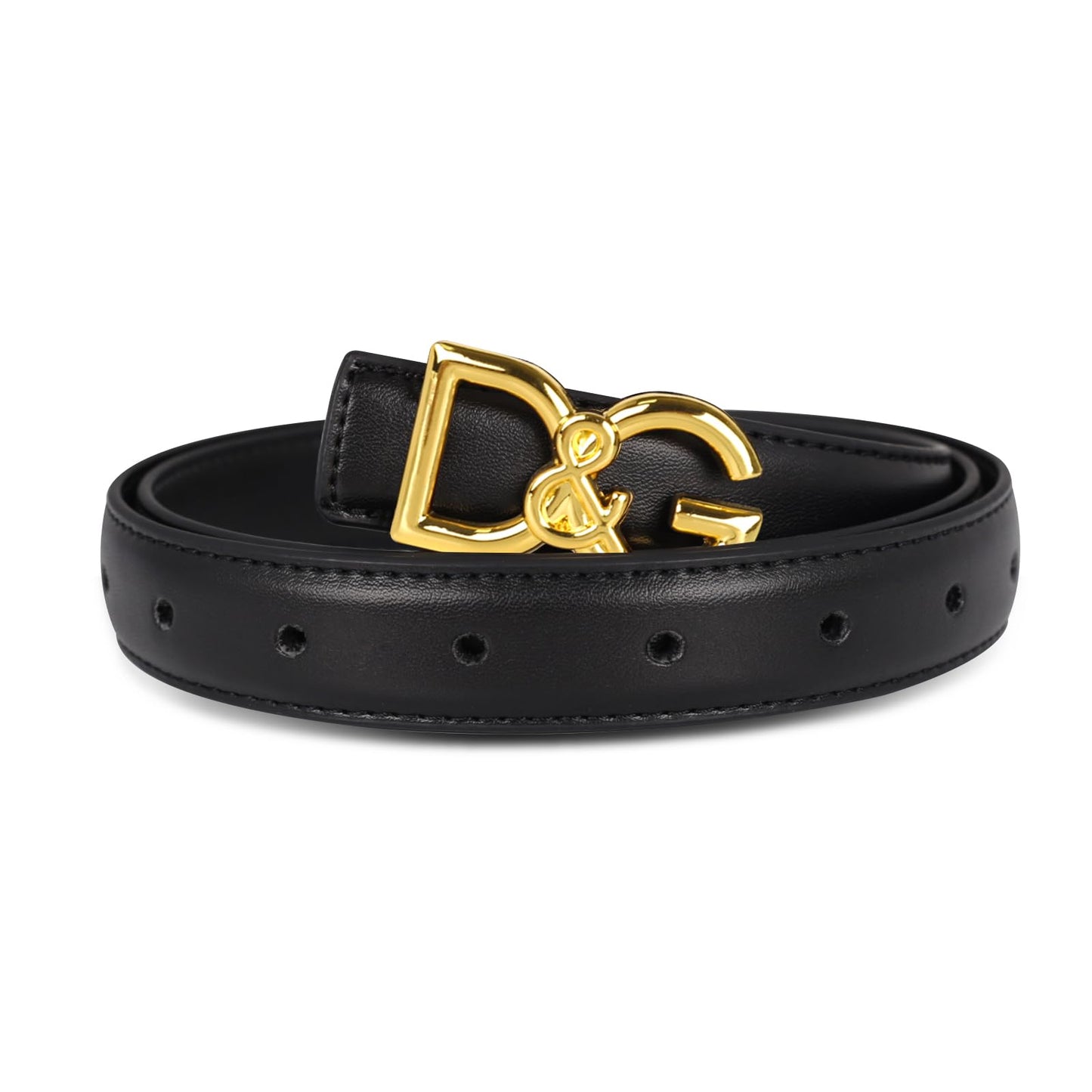 Aurolran Women's Fashion Classic Metal Buckle Leather Belt with Jeans Dress