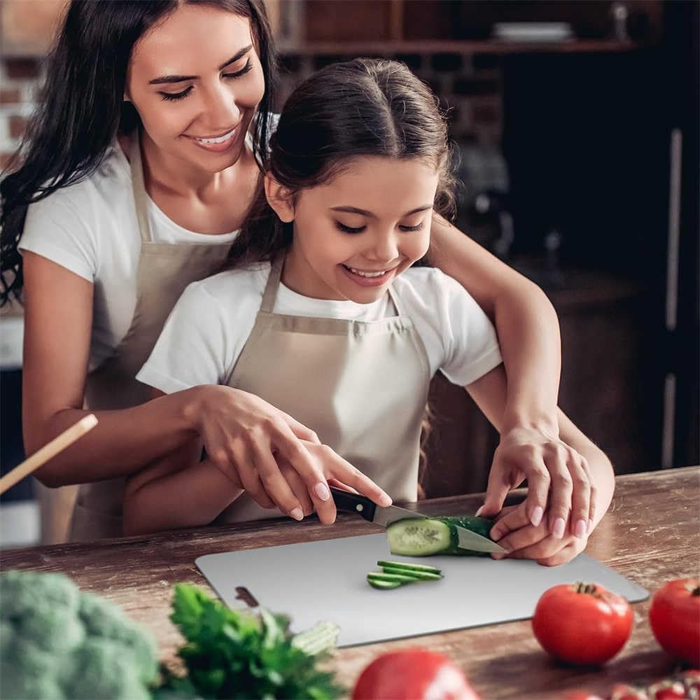 Katuchef Titanium Cutting Board, 100% Pure Tomato Titanium Cutting Boards for Kitchen for Cutting Meats, Fruits and Vegetables (L (36 * 25CM))