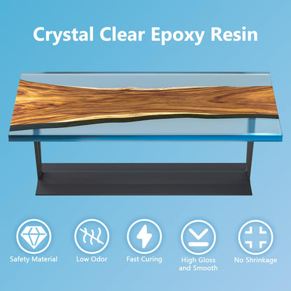 OcePor Epoxy Resin-38OZ, Crystal Clear Epoxy Resin Kit, No Yellowing No Bubble Art Resin Casting Resin for Art Crafts, Jewelry Making, Wood & Molds(19OZ x 2)