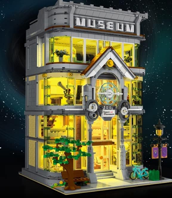 General Jim’s Science Museum 4-Story Modular Building Blocks Set with LED Lighting 3784 Pieces City Architecture Model | General Jim’s Toys &amp Bricks