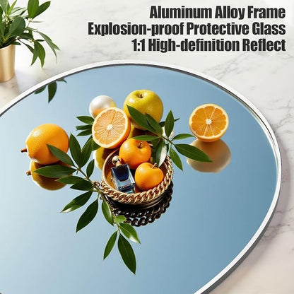 Full Length Mirror, 64"x21" Arched-Top Floor Mirror, Modern Full Body Mirrors with Stand, Wall Mirrors with Aluminum Alloy Frame for Bedroom,Living Room, White