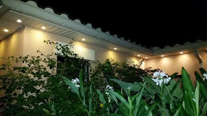 1 Pack Led Deck Lights Outdoor Waterproof Low Voltage Stainless Steel 1W Outdoor Yard Garden Decoration Lamps Landscape Pathway Patio Step Stairs LED In-ground Lights Silver Border(Warm White)