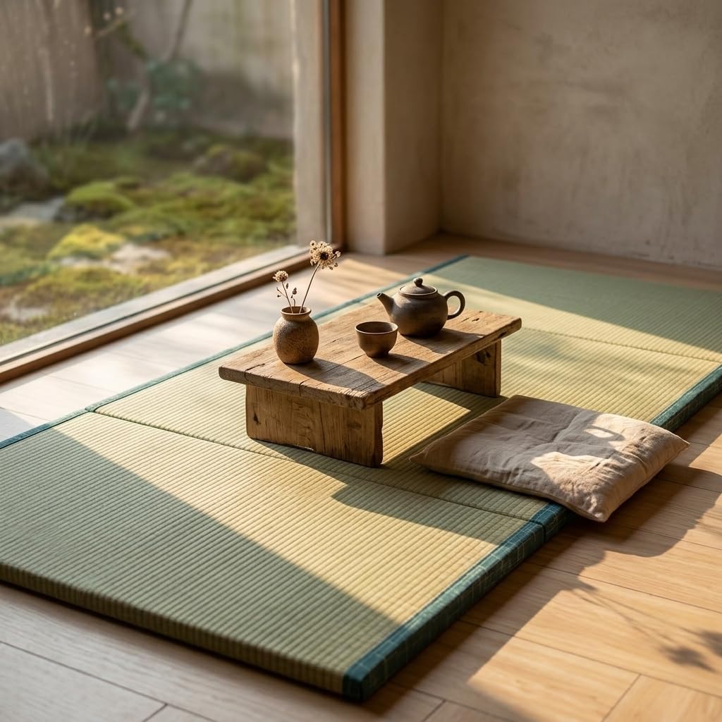 MustMat Tatami Futon Mattress Foldable Tatami Mat Twin Japanese Floor Mattress Rush Grass Floor Bed 35.4"x78.7"x1.2"(1 piece)