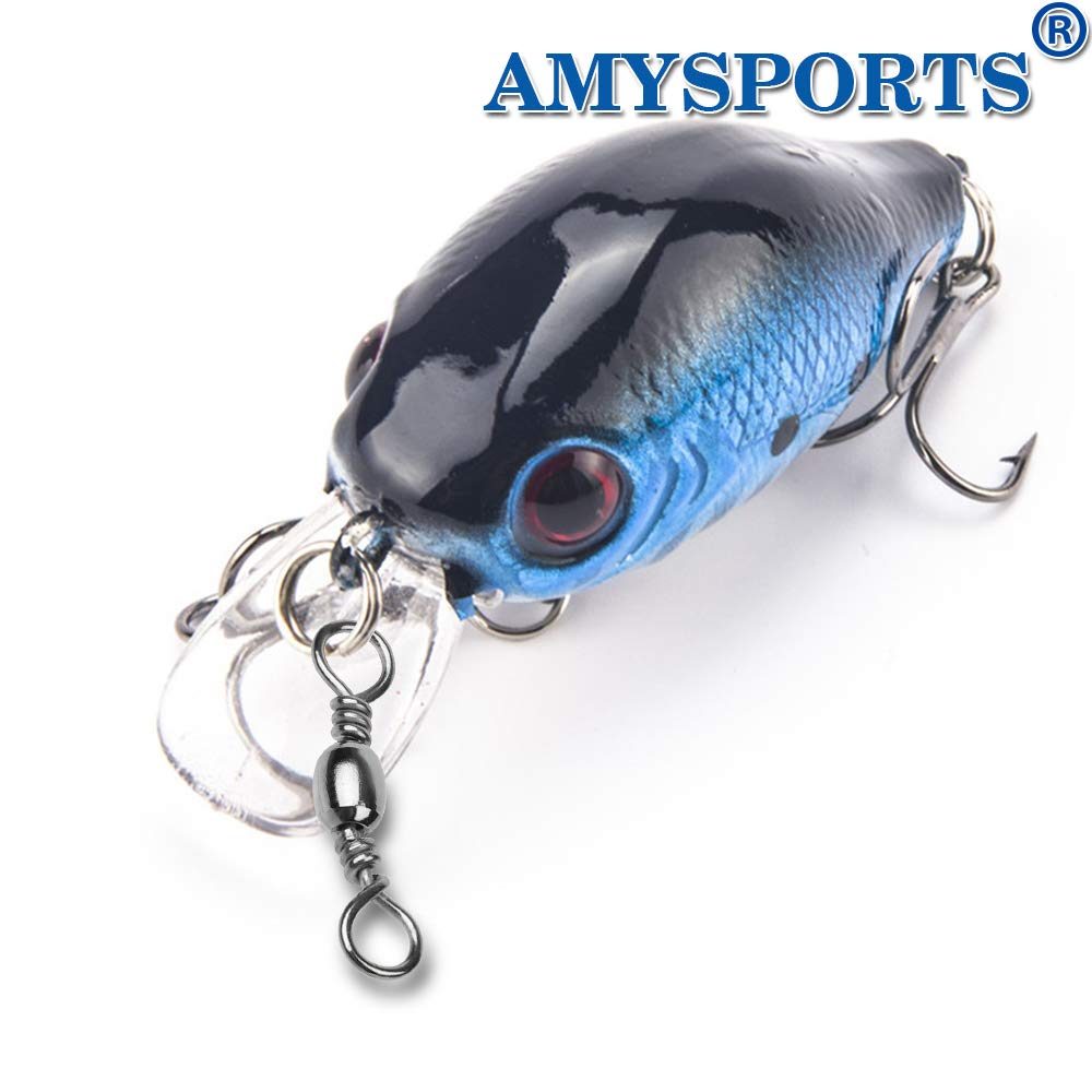 AMYSPORTS High Strength Fishing Swivels - Barrel Solid Ring & Rolling Fishing Tackle Line Connectors - Saltwater & Freshwater - Stainless Steel Accessories - 100pcs - 31lbs