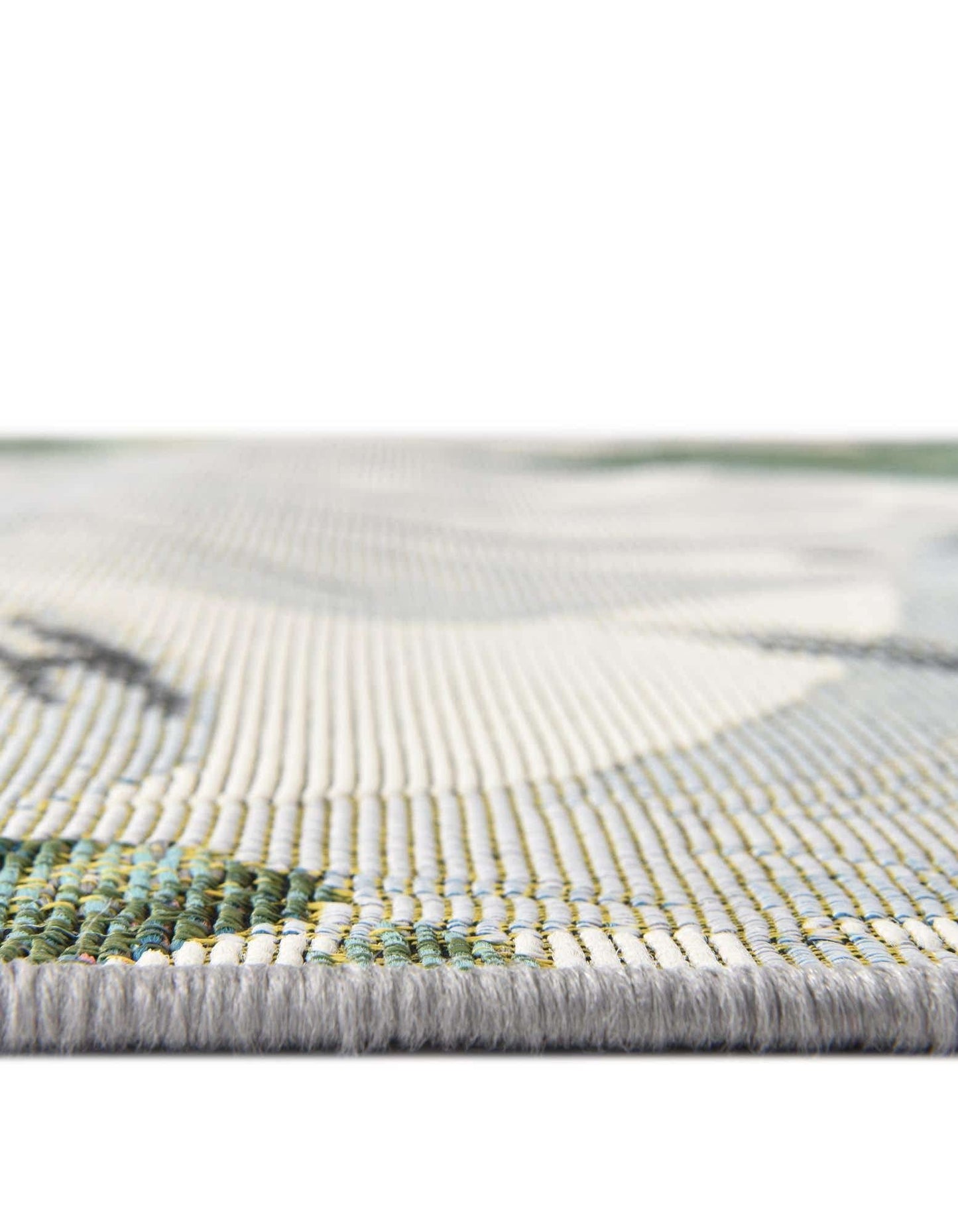 Unique Loom Outdoor Botanical Collection Area Rug - Kula (2' x 6' 1" Runner, Multi/ Gray)