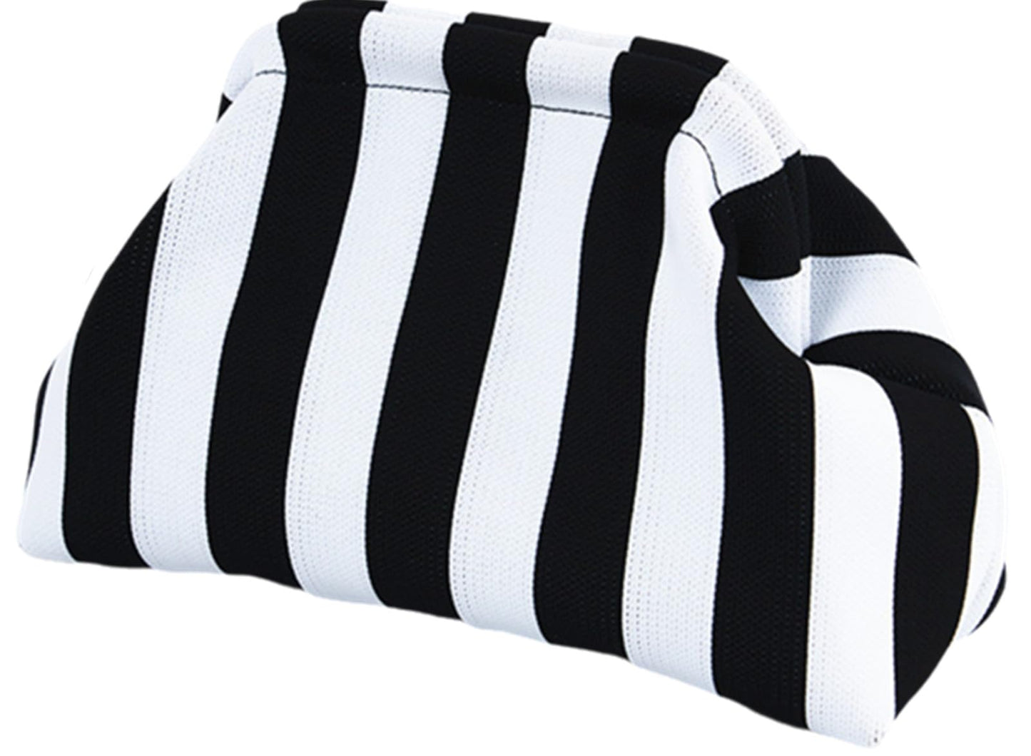 Clutch Purses for Women Summer Beach Woven Crochet Handbag Dumpling Striped Ruched Cloud Purse colorblock Evening Bag black white
