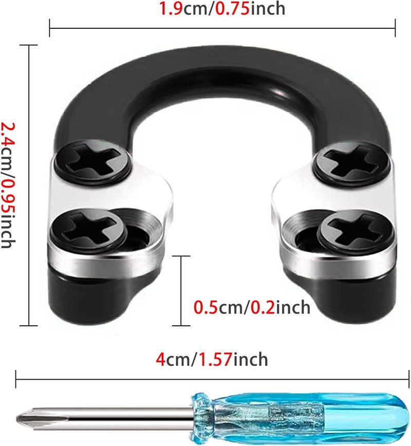 Archery Compound Bow D Loop - Metal U Nock D Ring Accessories for Shooting & Hunting Installation